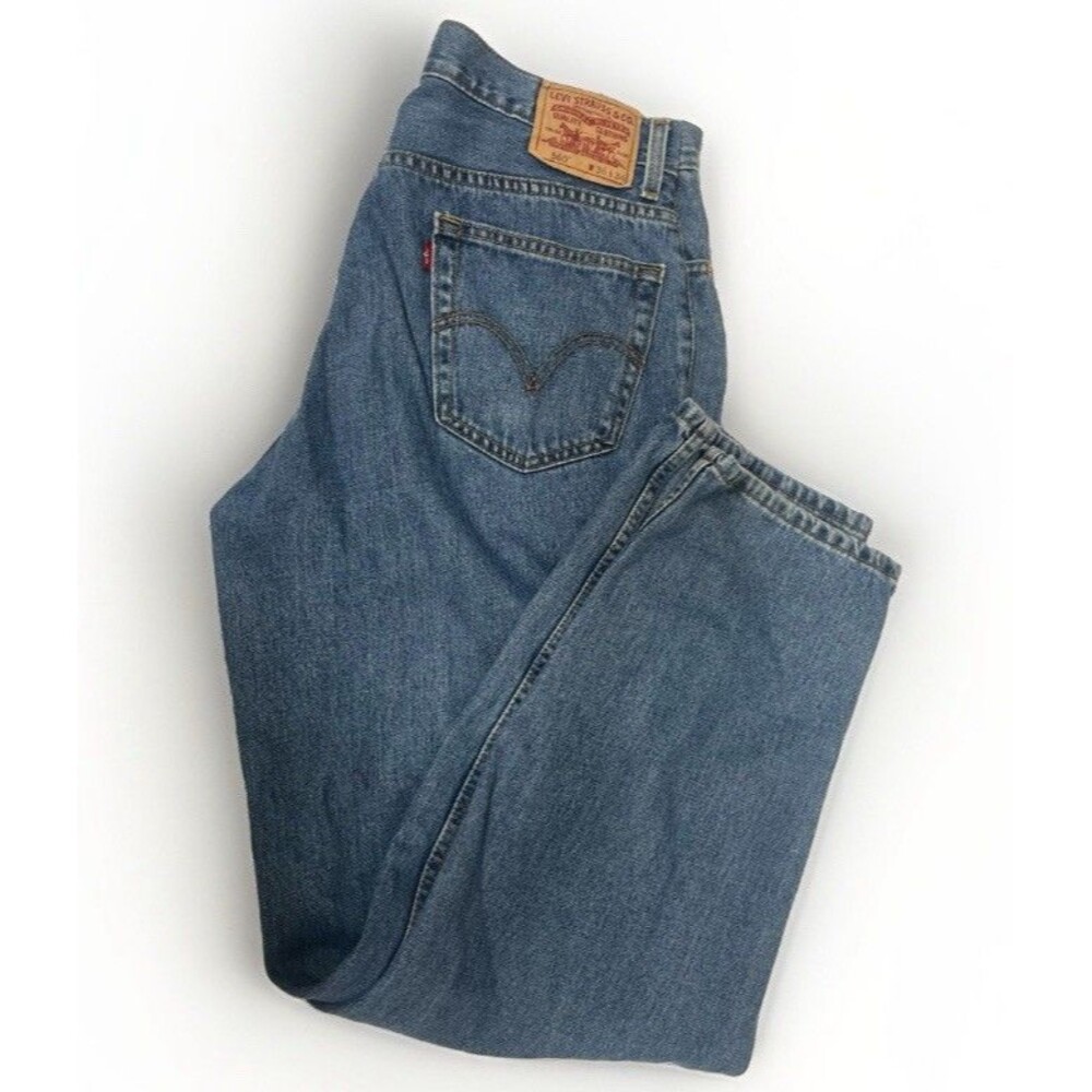 Levi's Jeans Mens Blue Med Wash 560 Comfort Fit Tapered Leg Size 36x34